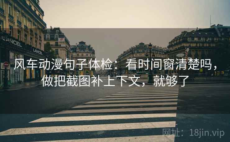 风车动漫句子体检：看时间窗清楚吗，做把截图补上下文，就够了  第2张